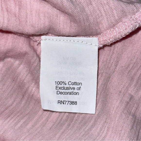 J. Crew Light Pink Floral Embroided Embellished t-shirt 100% CottonTee S - Picture 3 of 6